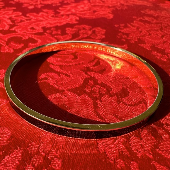 Kate Spade New York Black Enamel “Draw The Line” Bangle Idiom Collection - Picture 2 of 9